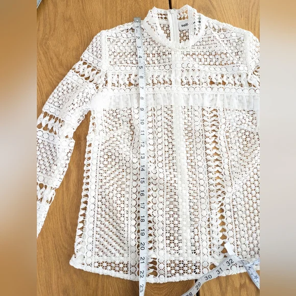 Like New!! Self-Portrait White Lace Blouse